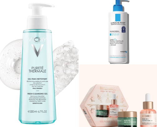 My favorite beauty recs for the sensitive girlies 🎀 cover photo collage