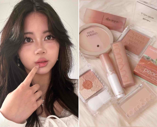 warm tone makeup ･ﾟ🍓⊹₊ ⋆୨ৎ cover photo collage