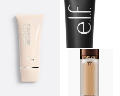 Makeup product recommendations for oily skin cover photo collage