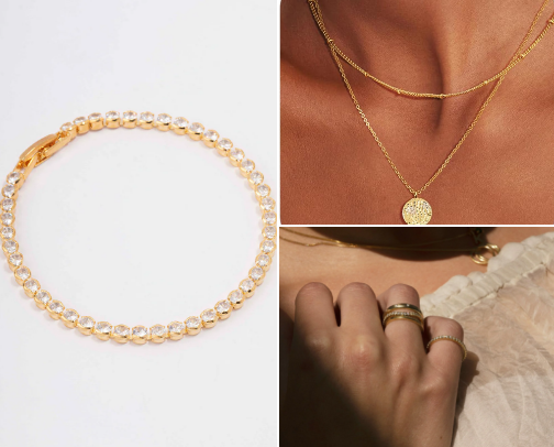 Favorite dainty but affordable jewelry cover photo collage
