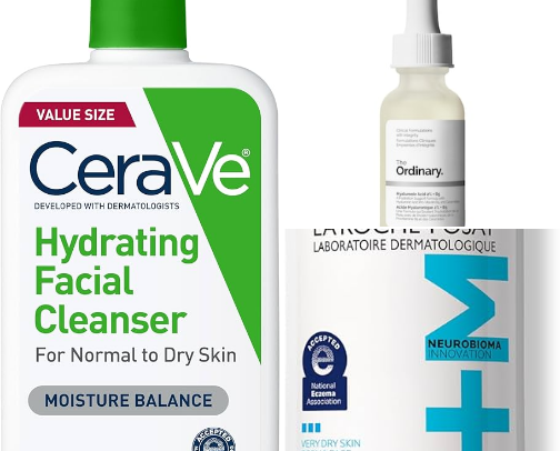 The Ultimate 4-Step Hydrating Skincare Routine for Dry Skin cover photo collage