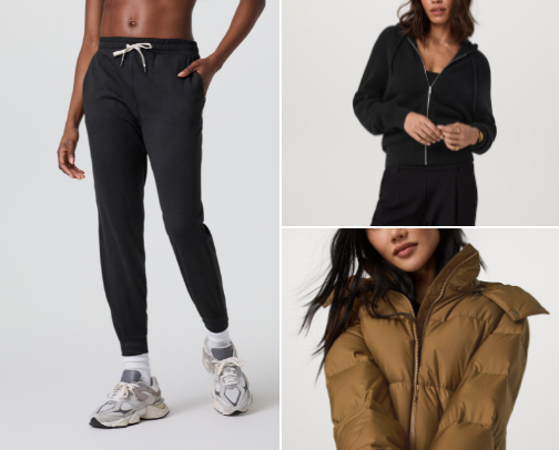 Fall outfits from VUORI cover photo collage