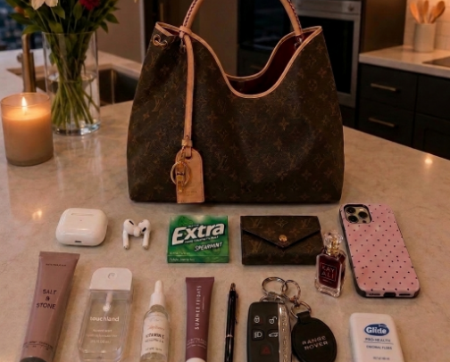 What's in My Bag cover photo collage