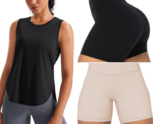 Workout outfits cover photo collage