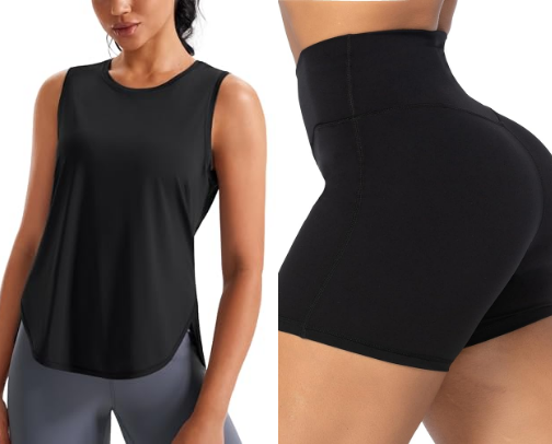 Workout outfits cover photo collage