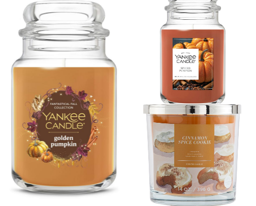 Fall Seasonal Candles and Wax Warmers. cover photo collage