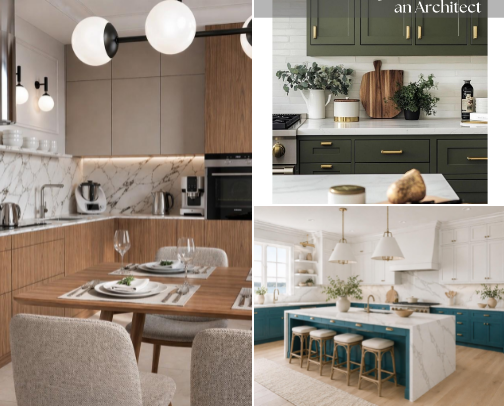 Custom 3D kitchen design cover photo collage