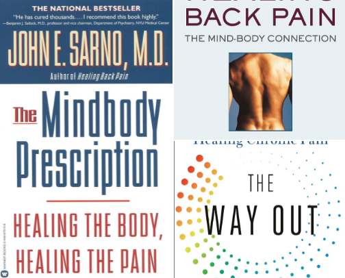Top Mind-Body Healing Books for Chronic Pain & Nervous System Regulation (TMS, Anxiety & Stress Recovery) cover photo collage