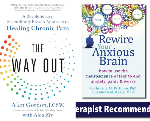 Mind-Body Healing Books for Anxiety & Chronic Pain cover photo collage