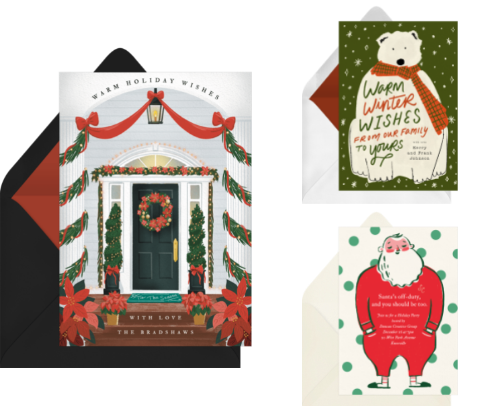 Greenvelope Digital Holiday Cards and Invitations cover photo collage