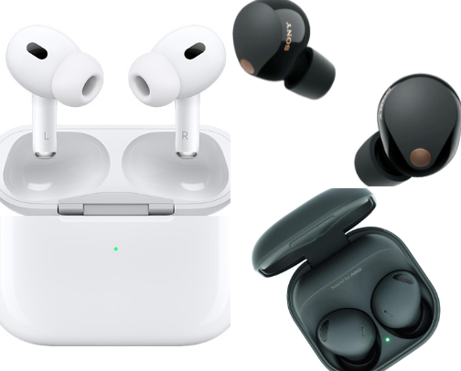 Wireless headphones - AirPods cover photo collage