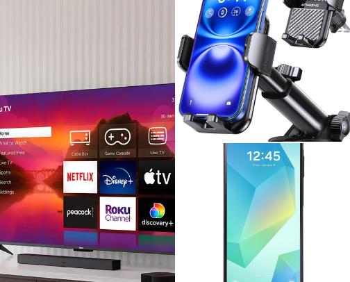 "🔋 Power Up – All-in-One Electronics ⚡" cover photo collage
