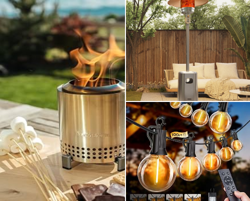 The Fall Patio Reset: Cozy Outdoor Setup Before It Freezes 🍁🔥 cover photo collage