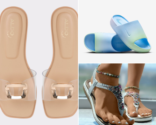 Stylish Summer Slides & Sandals for Women. cover photo collage