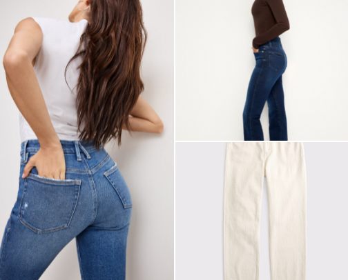 "Trendy Women's Jeans for Every Body Type cover photo collage
