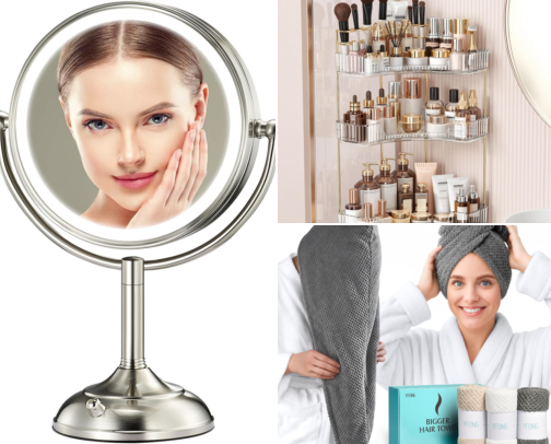 Bathroom Essentials for Stress-Free Mornings cover photo collage