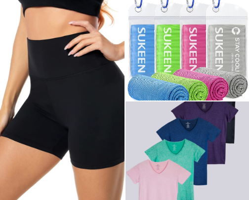 Trending Fitness Accessories and Athletic Clothing Wear For Women cover photo collage
