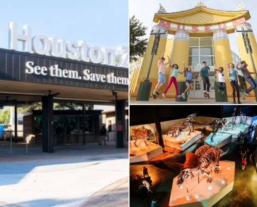 Family friendly things to do in Houston cover photo collage