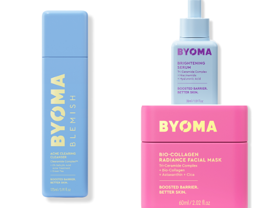All things Byoma! Clean, affordable skincare that works hard! cover photo collage
