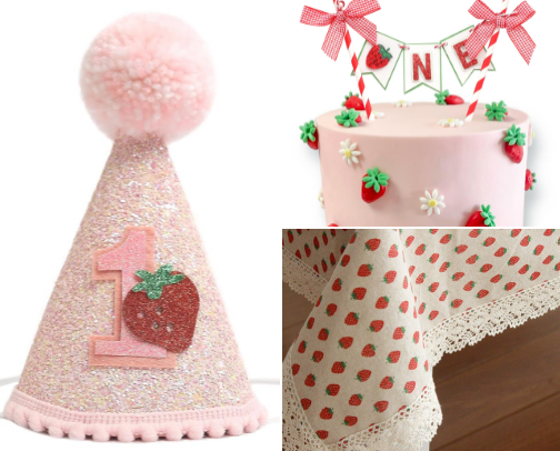 Berry First Birthday 🍓🍓 cover photo collage