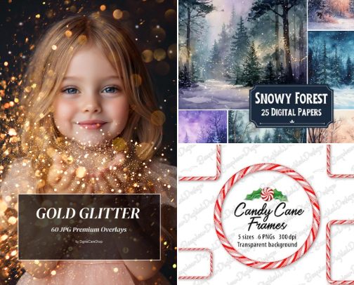 15 Festive Christmas Backgrounds for Cards, Posts & Digital Projects cover photo collage