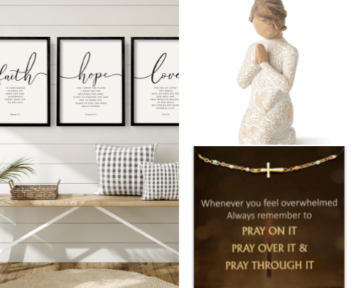 Items inspired by faith cover photo collage