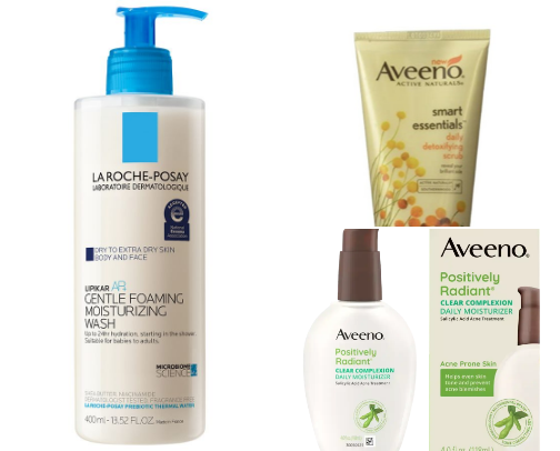 Makeup and face cleanser cover photo collage