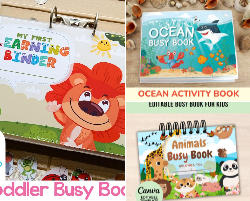 BUSY BOOKS FOR KIDS cover photo collage