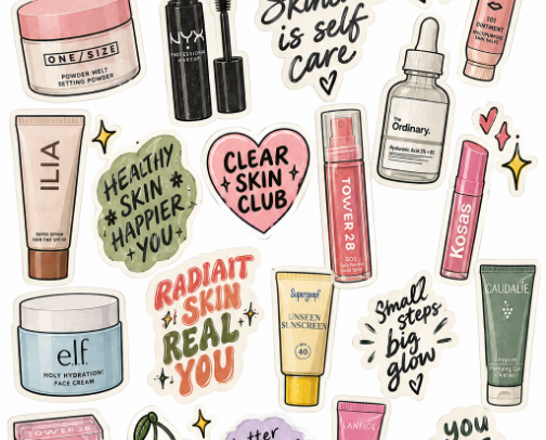 Skincare that SAVED my acne prone/sensitive skin cover photo collage