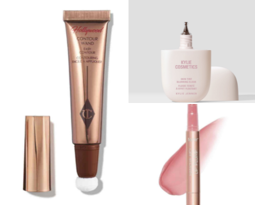 Products for a daily no makeup makeup look cover photo collage