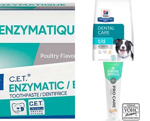 Safe pet dental products cover photo collage