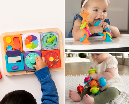 Sensory toys for children cover photo collage