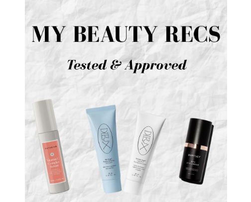The beauty products I can’t live without rn🤍 cover photo collage