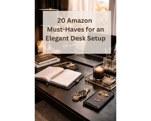 Elegant Home Office Must-Haves cover photo collage