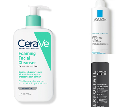 Clear, Glowy skincare routine for combo skin!!! cover photo collage