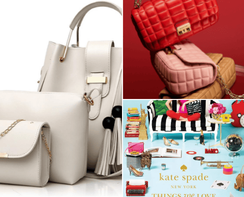 Designer Handbags cover photo collage