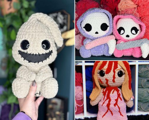 Horror/Slasher Crochet Patterns cover photo collage