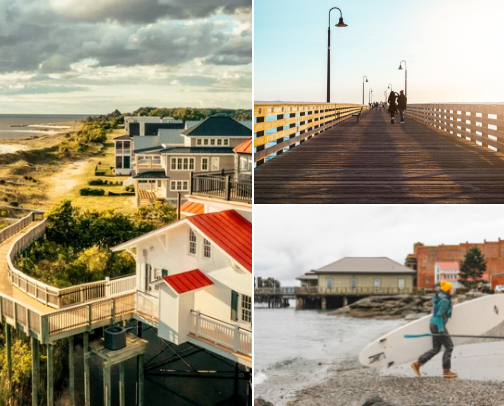 Coastal Calm: Best U.S. Beach Towns for a Peaceful Escape cover photo collage