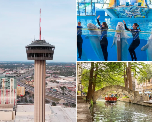 San Antonio bucket travel list cover photo collage