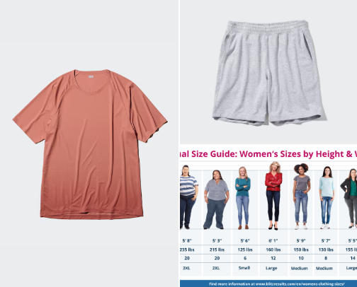 Casual Tshirt and Shorts for everyday outfit. cover photo collage