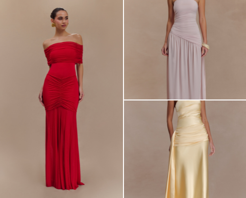 Small band large cup prom dresses cover photo collage