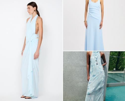 Ice Blue Bridesmaid Dresses cover photo collage