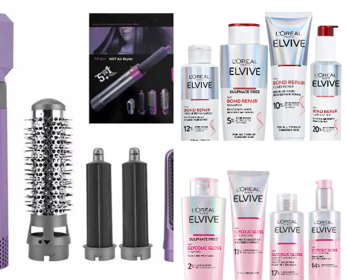 Haircare and hairstyle cover photo collage
