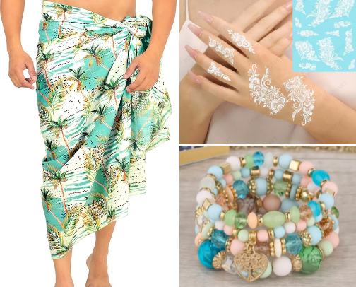 Beach cool looks cover photo collage
