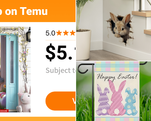 Easter fun decor cover photo collage