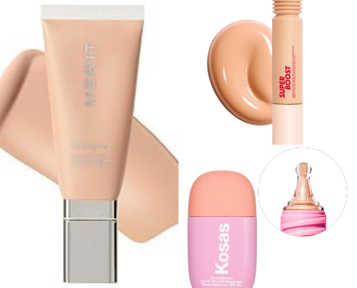 Skin tints for light coverage girlies cover photo collage
