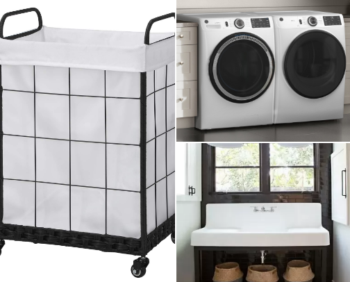 Rustic Farmhouse Laundry Room Ideas & Organization cover photo collage