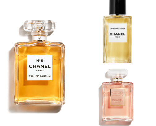 Luxurious perfume cover photo collage