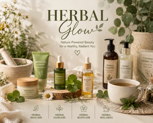 Herbal Glow: Nature-Powered Beauty Finds cover photo collage