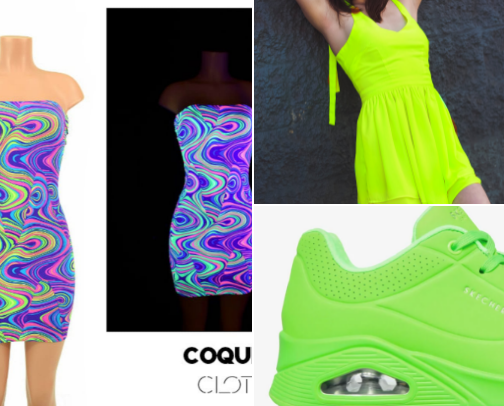 Neon colored collection spring into some neons cover photo collage